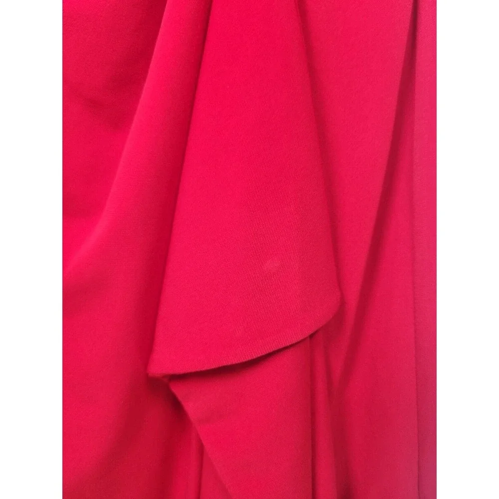 Michael Kors Large Rose Red Sleeveless Gathered Stud-Bar Women’s Dress Small - Picture 3 of 8